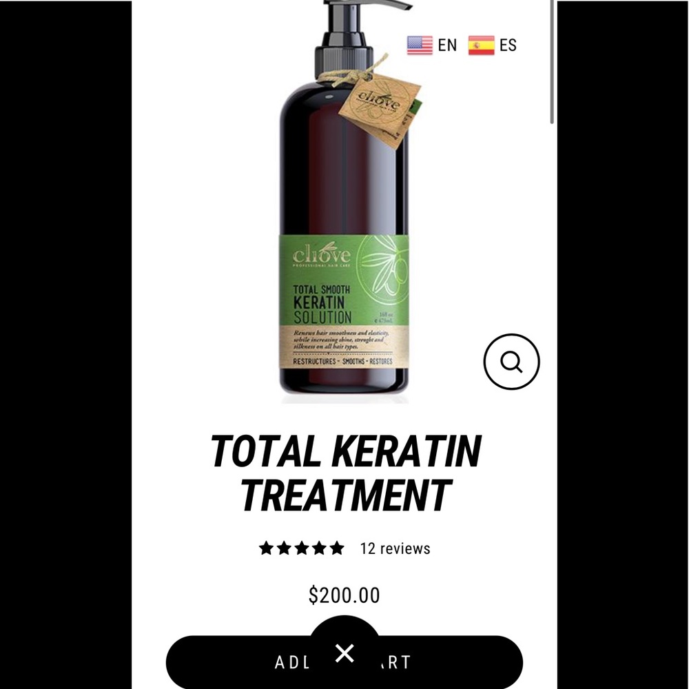 Total smooth keratin treatment for hair!
